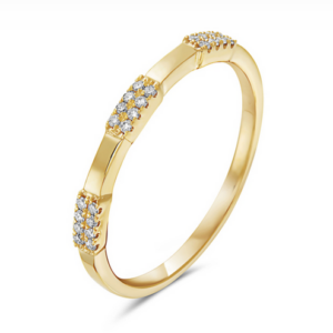 14K Yellow Gold Wedding Ring With Diamonds (0.09 ct.tw)