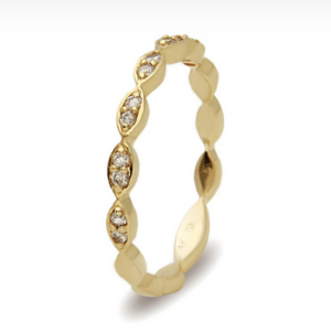 14K Yellow Gold Diamond Wedding Ring (0.14 ct.tw)
