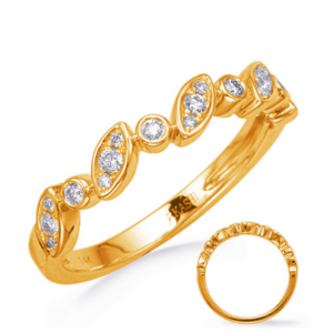 14K Yellow Gold Wedding Ring With Diamonds (0.19 ct.tw)