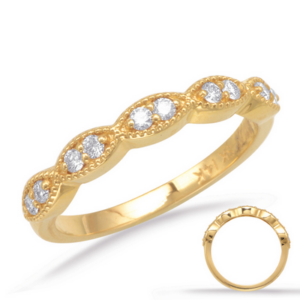 14K Yellow Gold Wedding Ring With Diamonds (0.22 ct.tw)